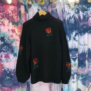 NWOT Evermore Sweater: Roses